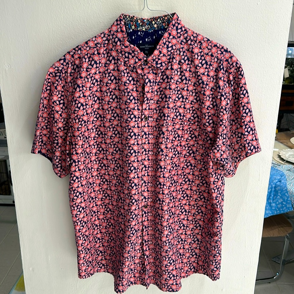 Rue Saint Patrick Floral Style Dress Shirt